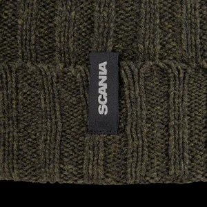 Scania Kids Ribbed Beanie - Olive Green Best