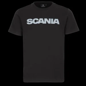 Scania Men's Black Basic Wordmark T-Shirt Cheap