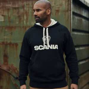 Scania Men's Black Trademark Hoodie Outlet