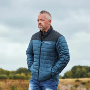 Scania Men's Blue Duo Quilted Jacket Discount