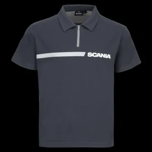 Scania Men’s Deep Blue 1/4 Zip Polo Outlet