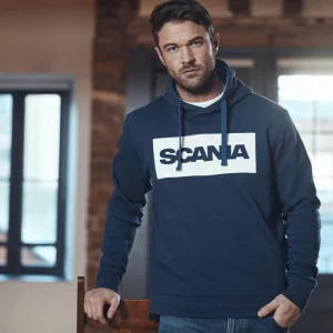Scania Men’s Deep Blue Block Hoodie Hot