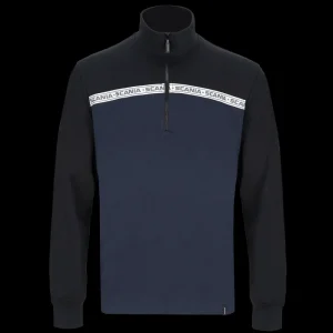 Scania Men's Navy Duo Retro ¼ Zip Sweatshirt Store