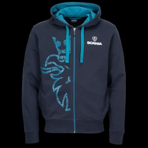 Scania Men's Navy Zip Griffin Hoodie Cheap