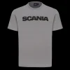 Scania Men's Stone Grey Basic Wordmark T-Shirt Outlet