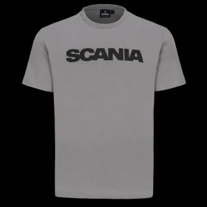 Scania Men's Stone Grey Basic Wordmark T-Shirt Outlet