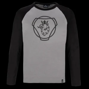 Scania Men's Stone Grey Duo LS T-Shirt Fashion
