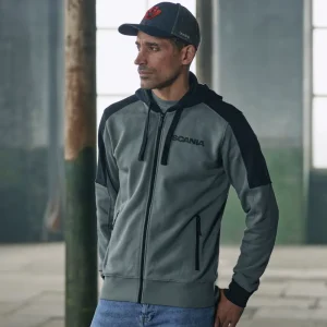 Scania Men's V8 Contrast Zip Hoodie Outlet