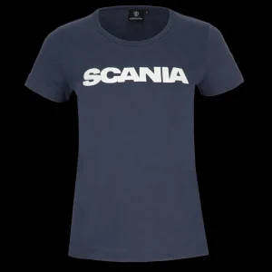 Scania Women's Navy Basic Wordmark T-Shirt Best Sale